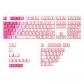 Peach Pink Clear Charm 119+35 Keys PBT+PC Clear Cherry Profile Keycaps Set for MX Keyboard